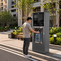 Distributeur d'eau à osmose inverse à écran LED, nouvelle conception, à porte unique, en tôle métallique, grande capacité 1600 GPD