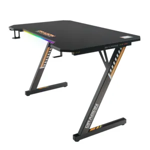 Ejderha savaşı oyun masası 120 140 uzunluk RGB ışık metal karbon kaplı masaüstü oyun masa