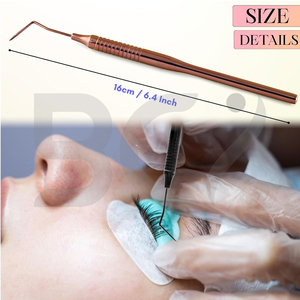 Outil de levage de cils personnalisé de la plus haute qualité couleur cuivre forme de crème 12cm à 14cm outils de levage pointus en acier inoxydable - Product Image 4