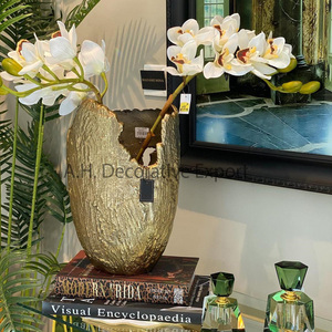 Jarrón de Metal con Textura Cromada, Estilo Americano, Centro de Mesa para Bodas, Decoración para Hogar y Jardín, Adorno de Mesa - Product Image 2