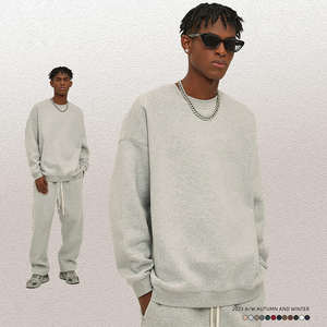 Sweat-shirt brodé 100 % coton respirant pour homme, idéal printemps, usage intérieur/extérieur, confortable au quotidien, avec poches, coupe ample - Product Image 4