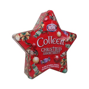 Vibrant Christmas Decor Pentagram Tinplate Cans with Screw Cap <b>for</b> Holiday Gifting <b>Sweet</b> Packaging & Seasonal Home Display - Product Image 2