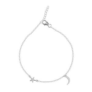 Achetez des chevillères/Payals 100% argent 925 véritable pour femmes et filles, style mignon, plaqué or avec matériau en or 14 carats, diamant comme pierre principale - Product Image 1