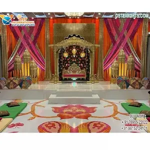 Sangeet-Decoración de escenario de boda musulmana, Escenario nocturno, ahndi árabe, Punjabi, decoración de escenario pre-boda - Product Image 1