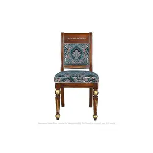 Custom industrial hotel furniture Luxurious customized furniture antique hand carved teak wood back chairs carving chair