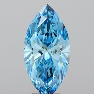Diamante Marquise de 2.53ct, Azul Intenso, VVS2, Cultivado en Laboratorio, para Joyería, Diamante CVD - Product Image 1