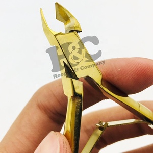 Nouveau kit de manucure et pédicure Gold Nipper, outils en acier inoxydable, y compris coupe-ongles à lame droite - Product Image 2
