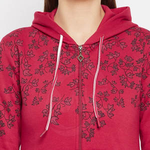 เสื้อฮู้ดผ้าฟลีซสำหรับผู้หญิงเสื้อฮู้ดขนแกะมีซิป - Product Image 6