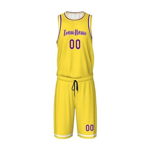 Ensembles de basket-ball pour hommes de qualité supérieure Logo personnalisé Uniformes respirants à séchage rapide Vêtements de basket-ball confortables en polyester 100% - Product Image 6