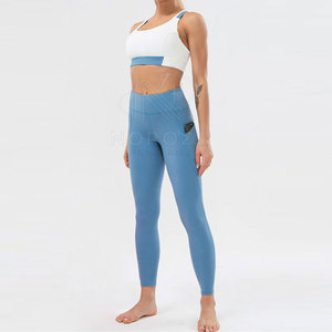 Nuevo Conjunto de Yoga para Mujer, Diseño Moderno, Cintura Elástica de Alta Calidad, Frente Sólido, Transpirable, Ecológico, 2 Piezas, Venta al Por Mayor - Product Image 1