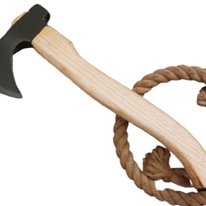 Hacha de doble hoja de acero damasco forjado logotipo servicio OEM ODM de alta calidad personalizada al por mayor mango de madera hacha de grado industrial - Product Image 6