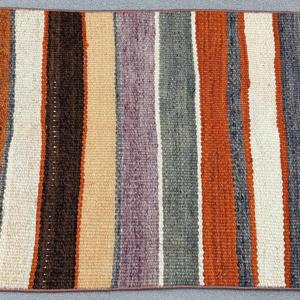 2x10.9 ft Rug, Vintage Turkish Rug, <b>Brown</b> Kilim <b>Wool</b> Rug - Product Image 3