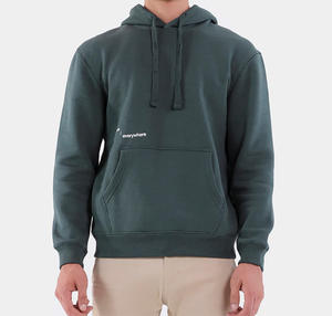 Custom Logo Streetwear Men's Pullover <b>Hoodie</b> Winter Solid <b>Lined</b> Short Light Weight Breathable Cotton <b>Fleece</b> Printed - Product Image 1