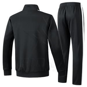 Conjunto de ropa deportiva de invierno para hombre de alta calidad, chaqueta con capucha, pantalones, chándales informales para exteriores con bloque de Color, conjunto para correr de 2 piezas - Product Image 2