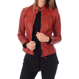 Chaqueta de Cuero para Mujer, Diseño Moderno, Ajuste Cómodo, Perfecta para Uso Diario, Moda de Temporada y Ropa Urbana - Product Image 2