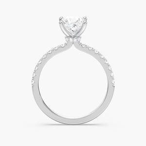 แหวนหมั้นเพชรเจียระไนทรงเจ้าหญิง 1.20 กะรัต ผลิตในห้องปฏิบัติการ ได้รับการรับรองจาก IGI ทองคำแท้ 14K - Product Image 2
