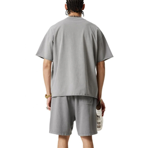 Nouvelle arrivée 2025 ensembles courts délavés à l'acide pour hommes ensemble t-shirt et short pour unisexe - Product Image 6