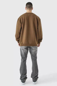 Sudadera para hombre color marrón Personalizado Calidad Premium 100% Algodón Cuello Redondo fabricado por Huzaifa Products - Product Image 2