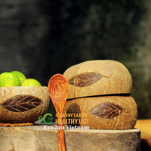 100% Organic Natural Handmade Coconut Shell <b>Bowl</b> With Spoon/Eco Friendly Coconut <b>Bowl</b> Made in Vietnam/ Disposable Coconut <b>Bowls</b> - Product Image 4