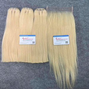 Extensiones de cabello humano vietnamita Paquetes de trama recta de hueso SDD Extensiones de cabello de color y cierre de encaje - Product Image 4
