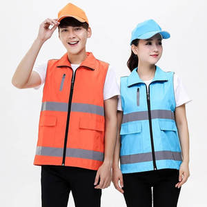 Gilet de travail haute visibilité réfléchissant, respirant et imperméable, sur mesure, en polyester de haute qualité, pour la sécurité routière. - Product Image 2