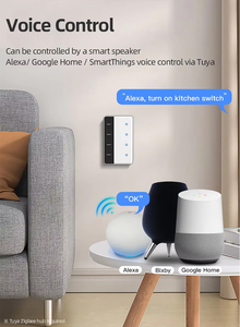 Uemon chúng tôi tiêu chuẩn thông minh màn hình hiển thị ánh sáng cảm ứng Bảng điều chỉnh chuyển đổi tự động hóa nhà với Điều khiển bằng giọng nói Wi-Fi cho khách sạn nhà để xe - Product Image 5