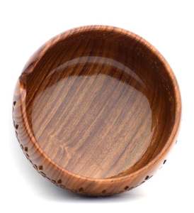 Cuenco de hilo de palisandro hecho a mano, cuenco de tejer pulido con recortes florales del fabricante de la India a precio de venta - Product Image 2