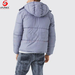 Chaqueta acolchada cálida a prueba de viento de invierno personalizada para hombre, chaqueta de lona de lujo de estilo callejero con plumón brillante, nuevo diseño para exteriores - Product Image 6