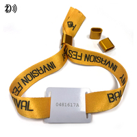 Kunden spezifisch bedrucktes RFID-gewebtes Armband 13,56 MHz NFC Festival Fabric Bracelets