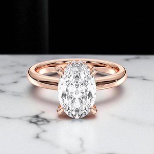 2.70 carats E-F/VVS-VS Moissanite ovale et forme ronde diamant broche ensemble solitaire bague de fiançailles en argent pour les femmes - Product Image 3