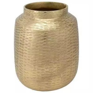 Contemporary Iron Metal <b>Vase</b> Stylish Decorative Accent Modern Table Ornament For Home And Office Space - Product Image 4