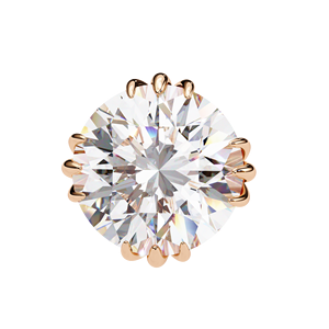 Boucles d'oreilles en diamant rond de 1.4 ct cultivées en laboratoire de qualité supérieure à trois griffes avec sertissage EFVVS Boucles d'oreilles en or massif 10 carats 14 carats - Product Image 5