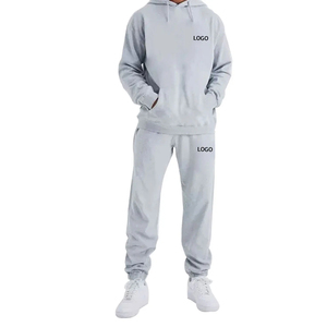 Comprar Jersey personalizado de alta calidad de poliéster de algodón en blanco chándal Unisex chándal de sudor conjunto en blanco traje de jogging para hombres - Product Image 6