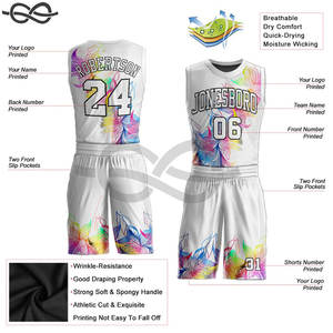 Ropa deportiva para hombre, uniforme de baloncesto del equipo, camiseta de baloncesto cosida de alta calidad, ropa deportiva, pantalones cortos de Jersey para hombre - Product Image 6