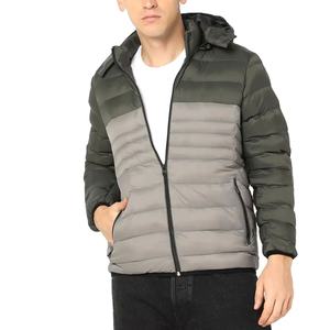 Veste d'hiver matelassée de qualité supérieure pour homme, impression personnalisée, veste à capuche surdimensionnée avec fermeture éclair en toile douce - Product Image 1