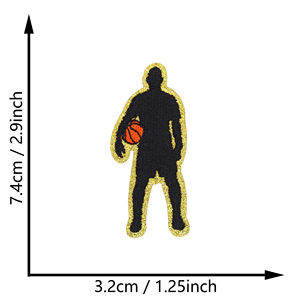 แพทช์ปักลายบาสเกตบอลสำหรับติดหมวก เสื้อผ้า ป้าย ตราสัญลักษณ์ ขายส่ง แพทช์ปักไหมพรม - Product Image 6