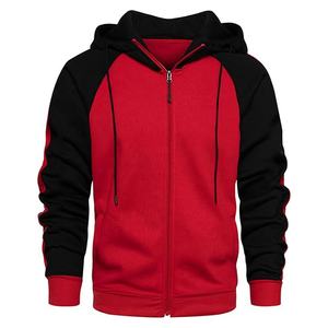 Sudadera con Capucha Térmica Personalizada para Hombre, 100% Algodón Grueso, Cierre de Cremallera Bidireccional, Parche Desgastado, Sudadera Básica de Invierno con Cremallera, Mezcla de Algodón - Product Image 3