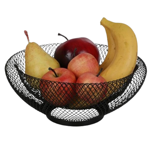 Panier de rangement de fruits d'ustensiles de cuisine filaire noir le plus vendu panier en métal fait main de nouvelle conception pour le stockage de fruits - Product Image 6