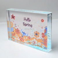 Cadre flottant 4x6 en gros pour cadeaux de Noël - Fabricant - Cadre photo en acrylique avec paillettes colorées et eau