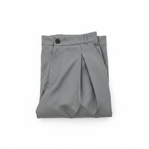 กางเกงพลีททรงกว้างพิเศษสำหรับผู้ชายสุดหรู - สไตล์ "Old Money" ระดับไฮเอนด์ - Product Image 4