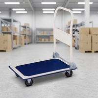 Chariot à plateforme pliable industriel de 150 kg, chariot à main robuste à plateau plat, chariot de manutention pour entrepôt, couleur personnalisée