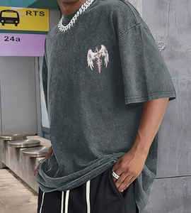 Sweat-shirts vintage gothique punk pour hommes, lavage à l'acide, 100% coton, molleton, coupe régulière, streetwear grunge, t-shirts graphiques surdimensionnés - Product Image 3