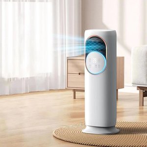 Calefactor Eléctrico Blanco Tipo Torre con Ventilador y Circulador de Aire, con Panel de Control Digital para Hogar y Oficina - Product Image 5
