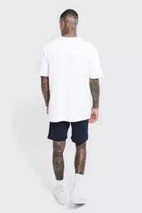 ชุดเสื้อยืดคอกลมแห้งเร็วลำลองสำหรับผู้ชายชุดกางเกงขาสั้นผ้าฝ้ายระบายอากาศพิมพ์โลโก้ออกแบบได้ตามต้องการ - Product Image 6