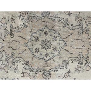 5.5x9.3 ft Vintage Rug, <b>Brown</b> Striped Turkish <b>Wool</b> Rug - Product Image 5