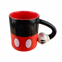 Mug à café en céramique personnalisé pour couple, design de dessin animé 3D semi-sculpté, vente en gros OEM, cadeau