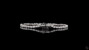 2.92 CT สร้อยข้อมือเพชรคละรูปร่างสำหรับปลูก14K สีขาวทอง VVS EF ความชัดเจนเครื่องประดับโซ่หรูหราแบบมินิมอล - Product Image 4