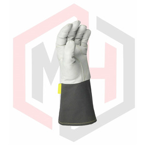 Guantes de trabajo de seguridad de cuero con logotipo personalizado de proveedor de fábrica de Pakistán protección de manos industrial con OEM - Product Image 3