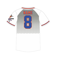 Maillot de baseball personnalisé OEM, imprimé par sublimation, entièrement boutonné, manches courtes, en tissu mesh, avec nom personnalisé, grandes tailles, été