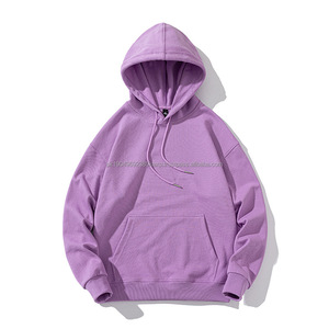 Survêtement décontracté de luxe en coton uni avec impression de logo personnalisé, unisexe, en gros, lourd, sweat-shirts en molleton pour hommes avec broderie - Product Image 6